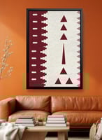 لوحة كانفاس على إطار خشبي بتصميم مستوحى من الطابع...