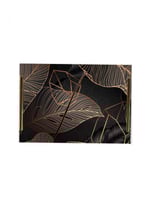 صينية تقديم مصنوعة من الأكريليك بمقابض معدنية ذهبي...