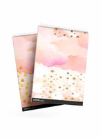 طقم من 2 مفكرة دفتر ملاحظات 50 ورقة بتصميم سحاب ون...