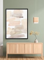 لوحة كانفاس على إطار خشبي بتصميم فن تجريدي