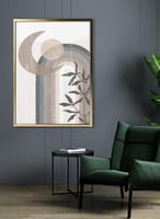 لوحة كانفاس على إطار خشبي بتصميم فن تجريدي للقمر