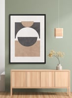 لوحة كانفاس على إطار خشبي بتصميم فن تجريدي