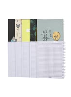 مجموعة أدوات مدرسية وخمسة دفاتر سلك ٦٠ ورقة بغلاف...