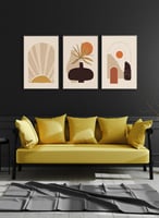 طقم من 3 لوحات كانفس بتصميم نمط بوهيمي