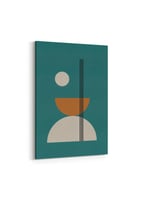 لوحة كانفاس على إطار خشبي بتصميم فن تجريدي