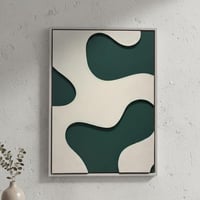 لوحة جدارية بارزة مصنوعة يدويا بتصميم عصري مع إطار...