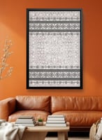 لوحة كانفاس على إطار خشبي بتصميم مستوحى من الطابع...