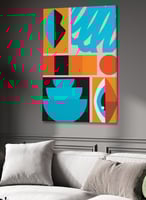 لوحه معاصرة كانفاس بتصميم نمط فني معاصر