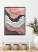 لوحة كانفاس على إطار خشبي بتصميم فن تجريدي