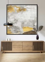 لوحة كانفاس مربع على إطار خشبي، تصميم فن زيتي ، لل...