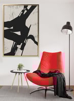 لوحة كانفاس على إطار خشبي بتصميم فن تجريدي