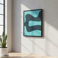 لوحة جدارية بارزة مصنوعة يدويا بتصميم عصري مع إطار...