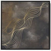 لوحة كانفاس على إطار خشبي بتصميم فن تجريدي