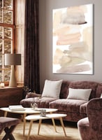 لوحة كانفاس على إطار خشبي بتصميم فن تجريدي