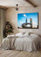 لوحة كانفاس على إطار خشبي لمتحف المستقبل في دبي با...