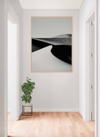 لوحة كانفاس على إطار خشبي، تصميم كثبان رملية، للمن...