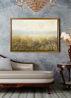 لوحة كانفاس على إطار خشبي بإطار خارجي باللون الخشب...