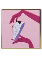 لوحة كانفاس على إطار خشبي بالفن التصوري لتصميم حذا...