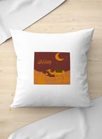 غطاء وسادة من البوليستر بتصميم رمضان مبارك بطابع ع...