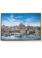 لوحة كانفاس على إطار خشبي لمدينة إسطنبول بتركيا