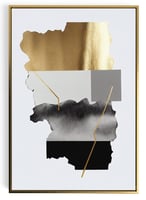 لوحة كانفاس على إطار خشبي بتصميم فن تجريدي