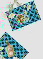 صينية تقديم مصنوعة من الأكريليك مزخرفة بتصميم أشكا...