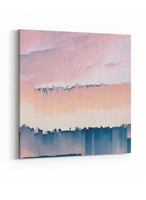 لوحة كانفاس مربع على إطار خشبي، تصميم فن تجريدي لل...