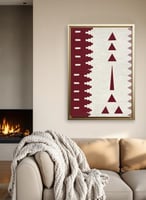 لوحة كانفاس على إطار خشبي بتصميم مستوحى من الطابع...