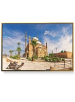 لوحة كانفاس على إطار خشبي لمسجد محمد علي بقلعة صلا...