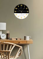 ساعة حائط مصنوعة من الأكريليك تعمل بالبطارية، بتصم...