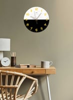 ساعة حائط مصنوعة من الأكريليك تعمل بالبطارية، بتصم...