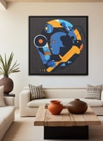 لوحة كانفاس على إطار خشبي بالفن التصوري لتصميم فن...