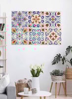 طقم من ٦ لوحات كانفاس مربع على إطار خشبي، تصميم سي...