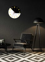 ساعة حائط مصنوعة من الأكريليك تعمل بالبطارية، بتصم...