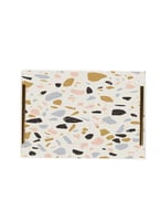 صينية تقديم اكريليك مزخرفة بتصميم ملون