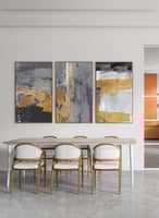 طقم من ٣ لوحات كانفاس على إطار خشبي، تصميم رسم تجر...