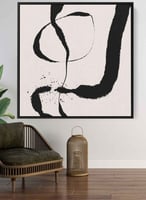 لوحة كانفاس على إطار خشبي بتصميم فن تجريدي