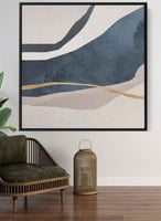 لوحة كانفاس مربع على إطار خشبي، تصميم فن تجريدي ان...