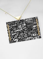 صينية تقديم مصنوعة من الأكريليك مزخرفة بتصميم أهلا...