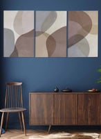 طقم من 3 لوحات كانفاس بتصميم رسم تجريدي