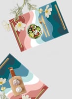 صينية تقديم مصنوعة من الأكريليك مزخرفة بتصميم مموج...