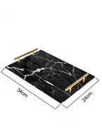 صينية تقديم مصنوعة من الأكريليك مزخرفة بتصميم رخام...