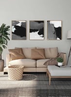 طقم من ٣ لوحات كانفاس على إطار خشبي، تصميم فن الزي...