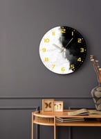 ساعة حائط مصنوعة من الأكريليك تعمل بالبطارية، بتصم...