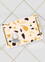 صينية تقديم مصنوعة من الأكريليك مزخرفة بتصميم ملون...