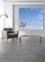 لوحة كانفاس مربع على إطار خشبي، تصميم لقد حل الشتا...