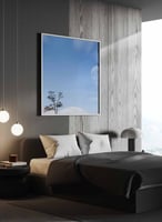 لوحة كانفاس مربع على إطار خشبي، تصميم لقد حل الشتا...