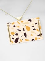 صينية تقديم مصنوعة من الأكريليك مزخرفة بتصميم ملون...