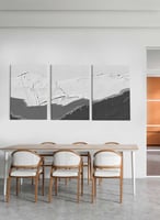 طقم من ٣ لوحات كانفاس على إطار خشبي، تصميم تجريدي...