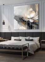 لوحة ورد بيج بتصميم زهور مميزة